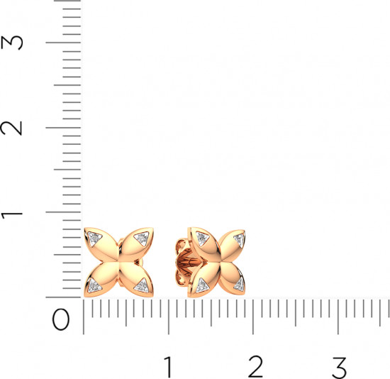 Серьги-пусеты из золота