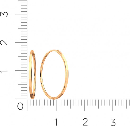 Серьги конго из золота
