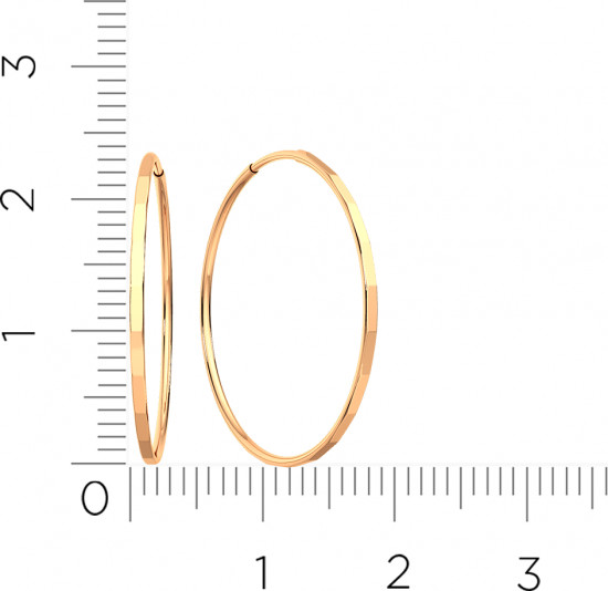 Серьги конго из золота