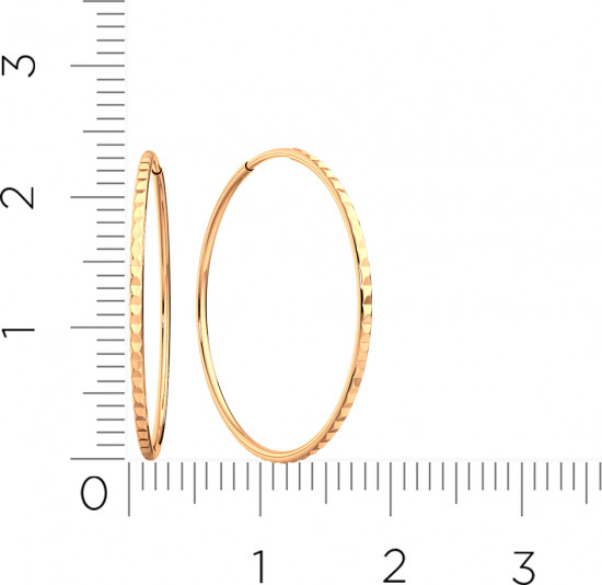 Серьги конго из золота