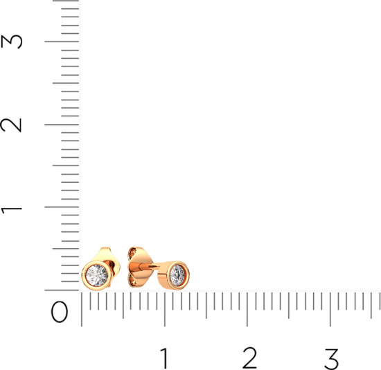 Серьги-пусеты из золота