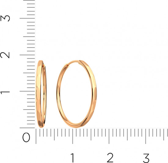 Серьги конго из золота