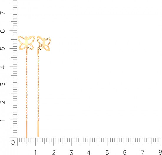 Серьги-цепочки из золота