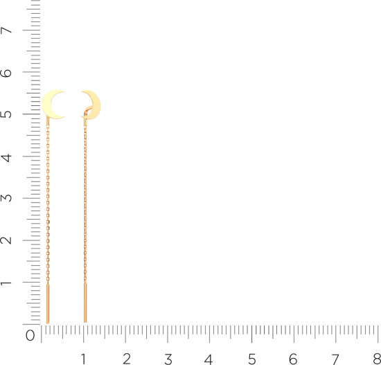 Серьги-цепочки из золота
