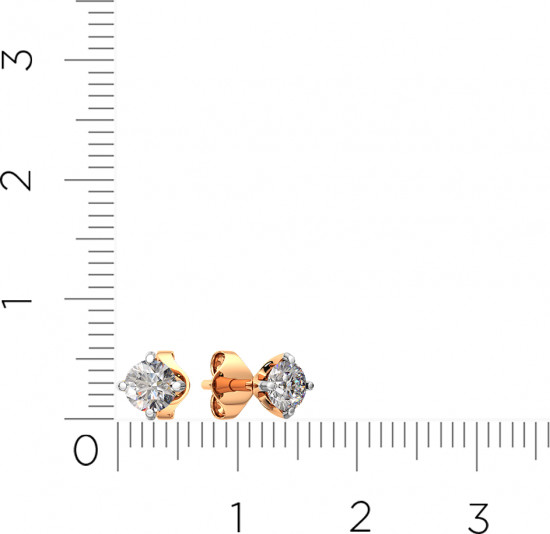 Серьги-пусеты из золота