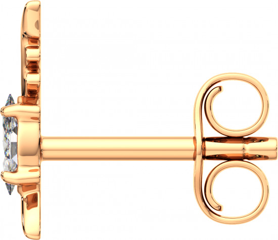 Серьги-пусеты из золота