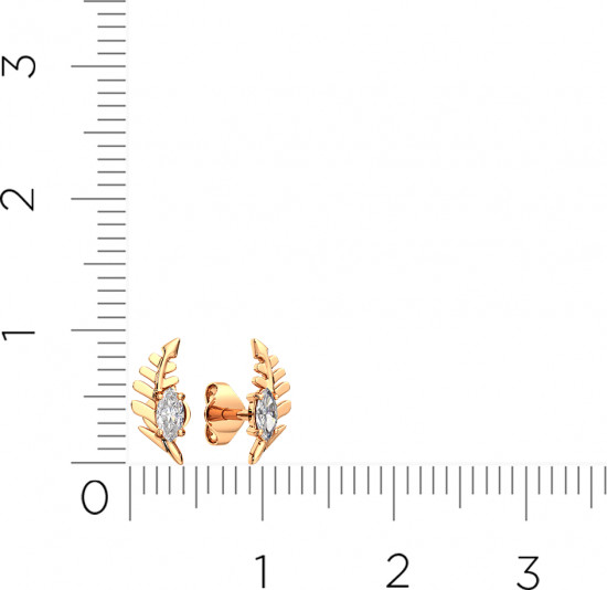 Серьги-пусеты из золота