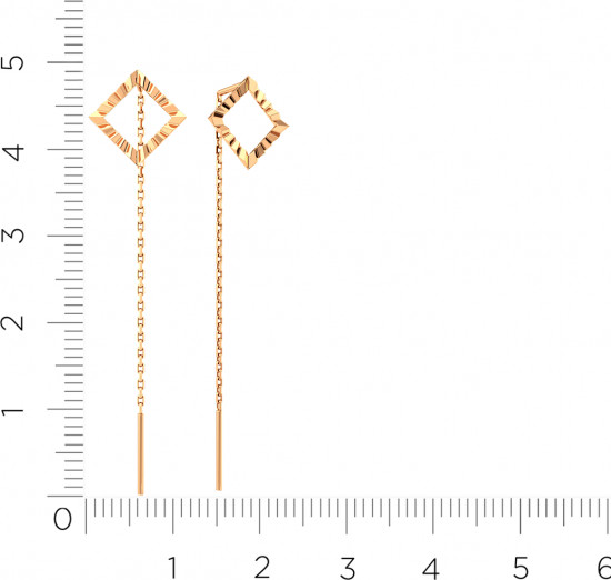 Серьги-цепочки из золота