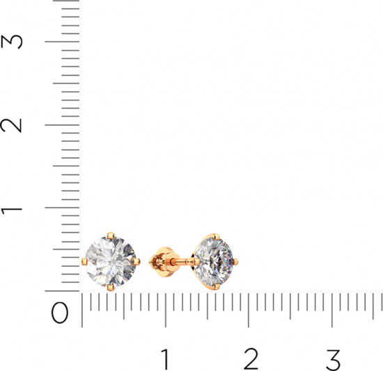 Серьги-пусеты из золота