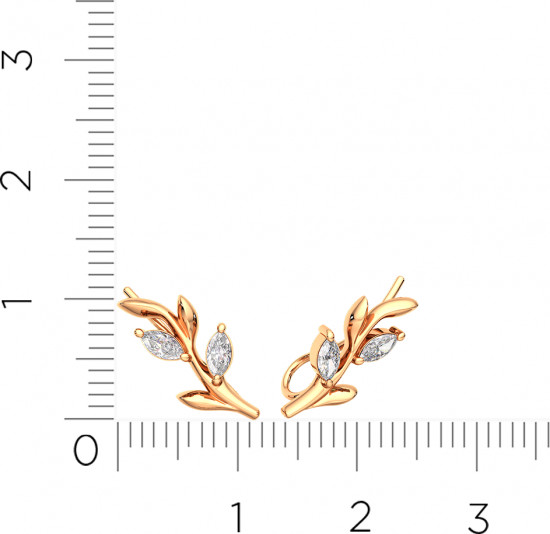 Серьги-пусеты из золота