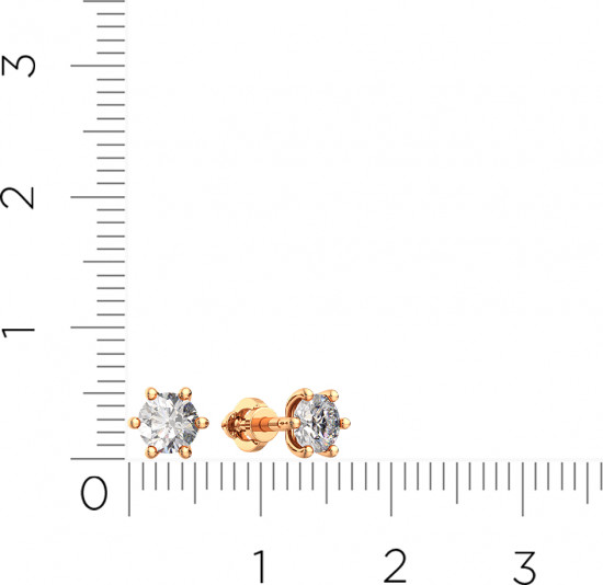 Серьги-пусеты из золота