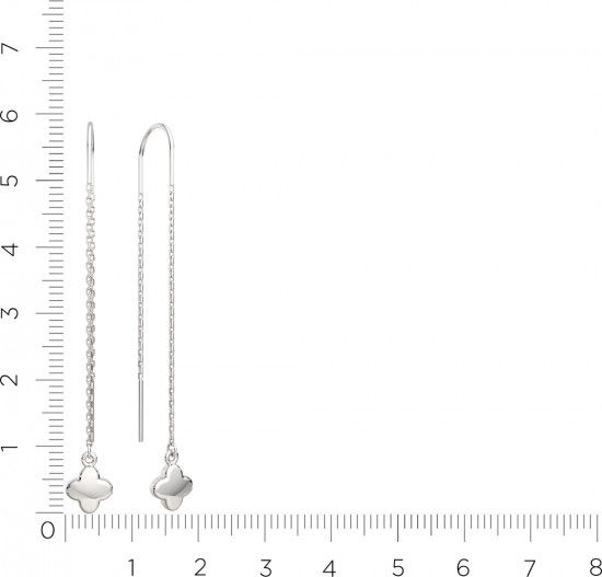 Серьги-цепочки из серебра