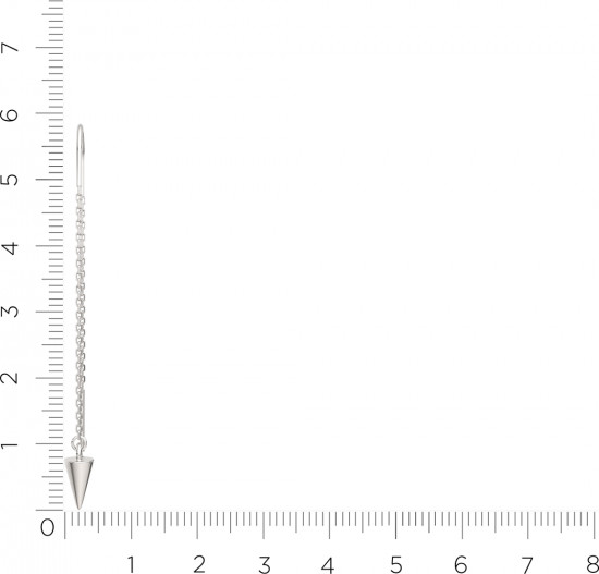 Серьги-цепочки из серебра