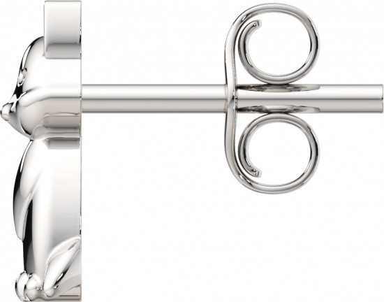 Серьги-пусеты из серебра