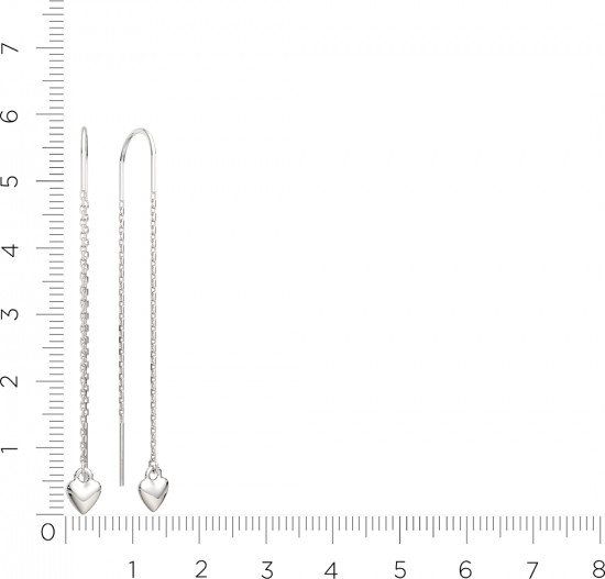 Серьги-цепочки из серебра