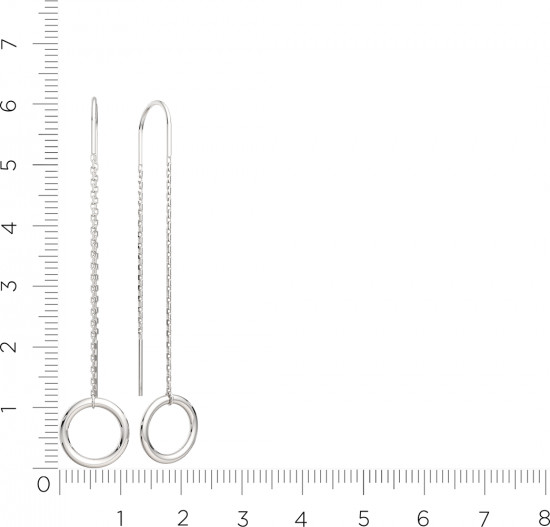 Серьги-цепочки из серебра