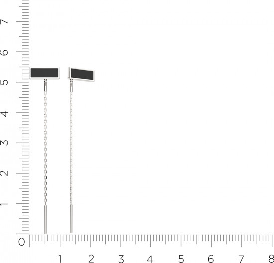 Серьги-цепочки из серебра