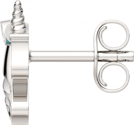 Серьги-пусеты из серебра