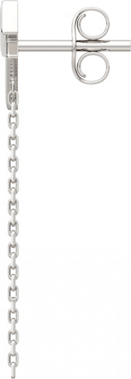 Серьги-цепочки из серебра