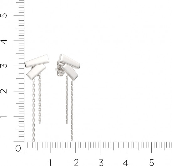 Серьги-цепочки из серебра
