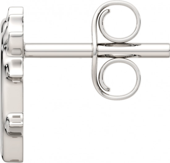 Серьги-пусеты из серебра