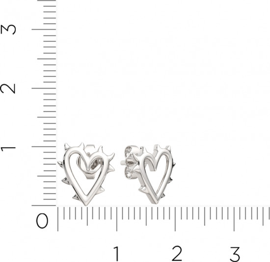 Серьги-пусеты из серебра