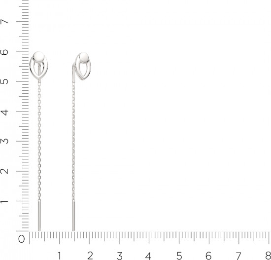 Серьги-цепочки из серебра