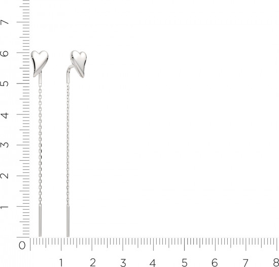 Серьги-цепочки из серебра