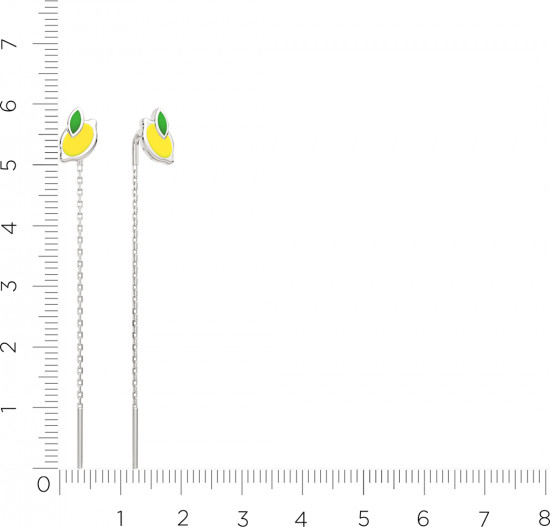 Серьги-цепочки из серебра