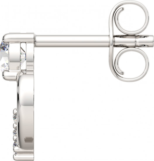 Серьги-пусеты из серебра