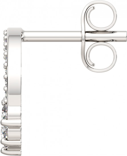 Серьги-пусеты из серебра