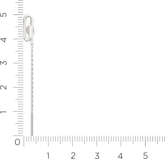 Серьги-цепочки из серебра