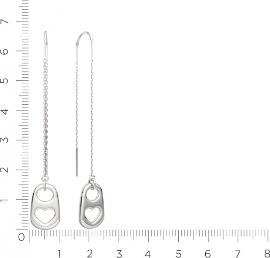 Серьги-цепочки из серебра