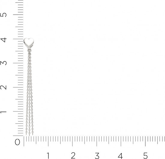 Серьги-цепочки из серебра