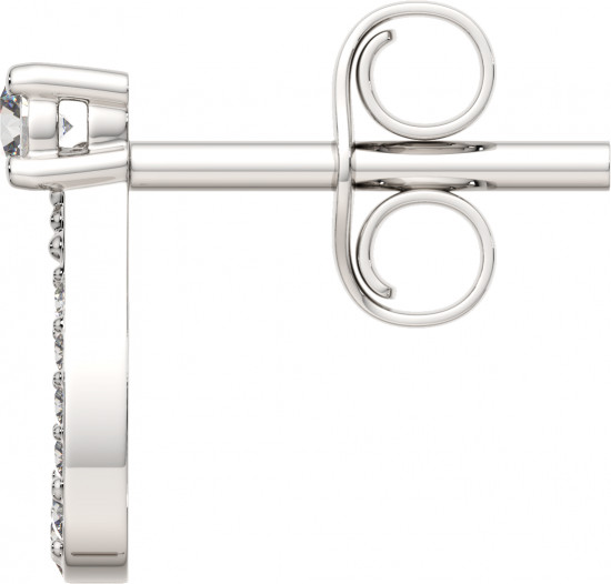 Серьги-пусеты из серебра