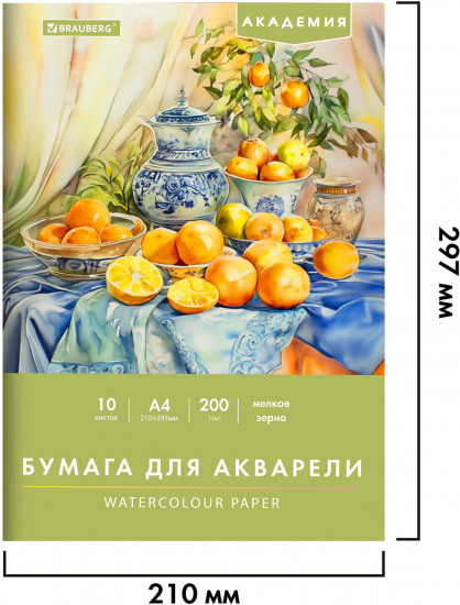 Папка для акварели «Апельсины»