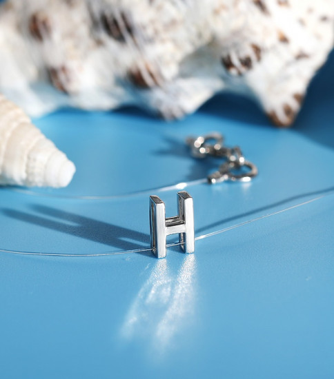 Колье на леске из серебра