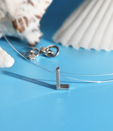 Колье на леске из серебра