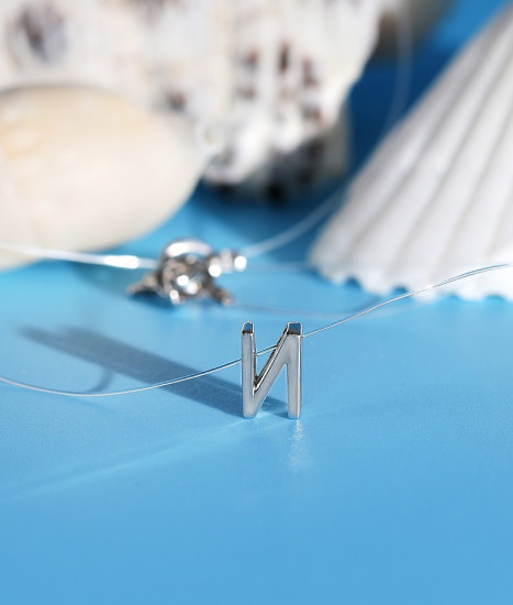 Колье на леске из серебра