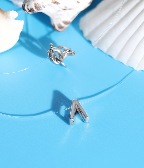 Колье на леске из серебра