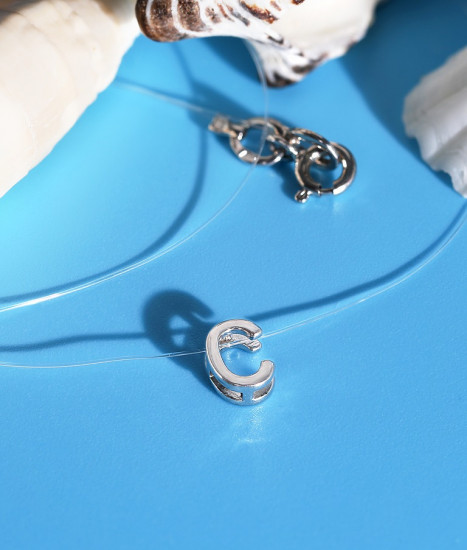 Колье на леске из серебра