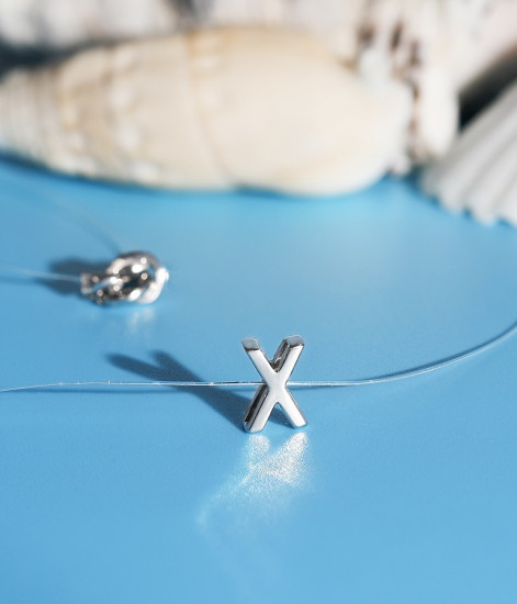 Колье на леске из серебра