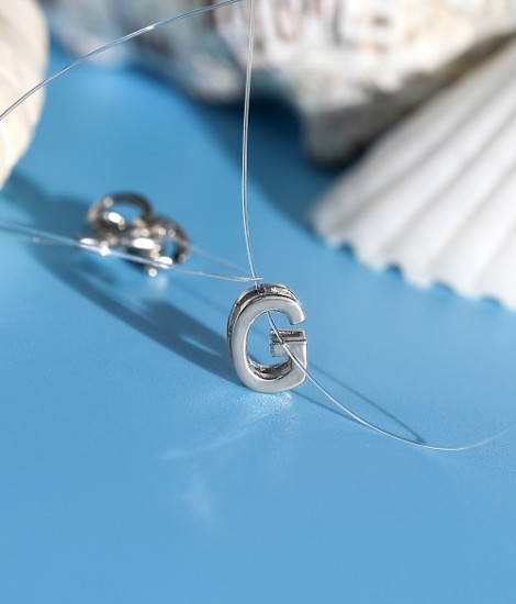 Колье на леске из серебра