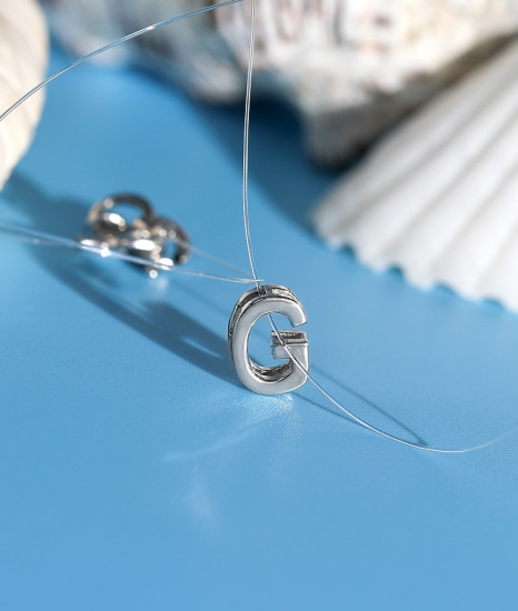 Колье на леске из серебра