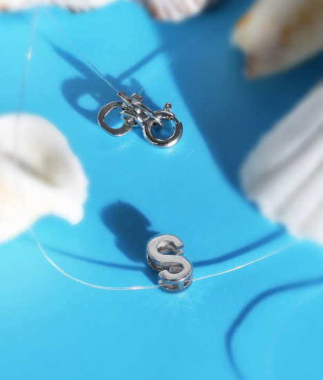 Колье на леске из серебра