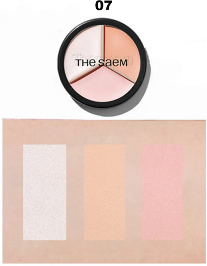 Консилер для лица трехцветный «Triple Pot Concealer», оттенок 07 Pink Beige