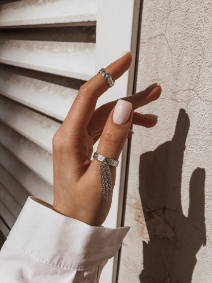 Кольцо-кисть из серебра