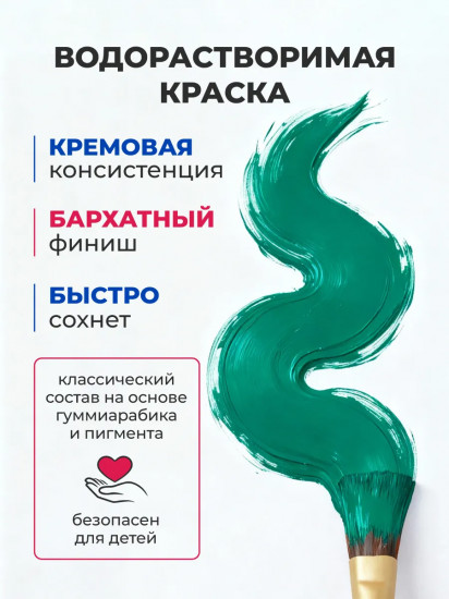Гуашь, изумрудный