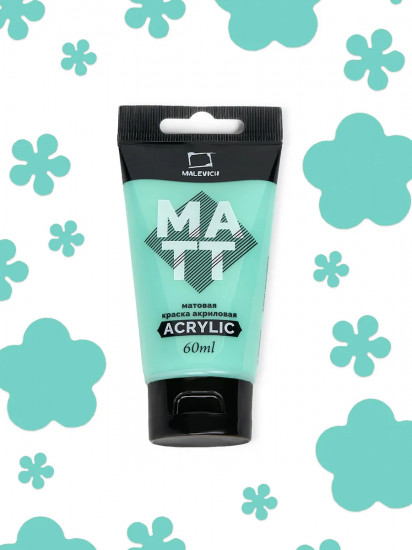 Краска акриловая матовая, малахитовая