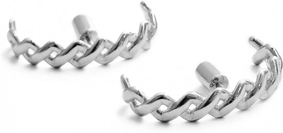 Серьги-дуги из серебра